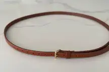 J. Crew Skinny Belt in Camel Brown Size Small