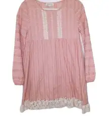 ⭐️ Tassels N Lace peach color dress with lace details