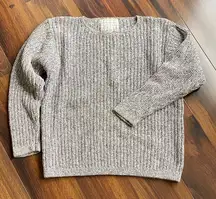 VTG Abercrombie and Fitch Adirondack Trail Ramie Cotton Chunky Knit Sweater Boxy