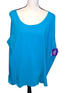 NWT Just My Size Scuba Blue Plus Size 30W/32W Woman’s Tank Top 