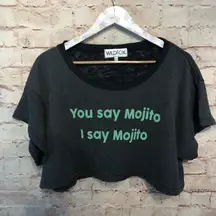 Wildfox You Say Mojito I Say Mojito Crop Top