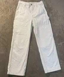 Aritzia TNA Jeans Women 8 Cream Carpenter Greenwich High Rise Cargo Pants Ivory