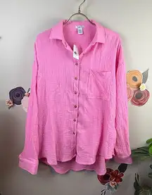 Rue 21 Casual Button-up/Swim Cover-up - Size - Small