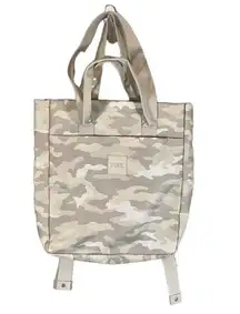 VS Pink Gray Camouflage Convertible Tote School Gym Backpack Women 