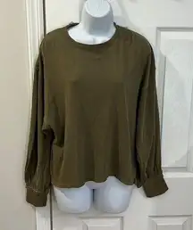 NWT We the free Army Green over size shirt size S