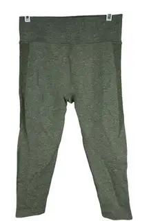 Muscle Nation Womens Green High Rise Seamless Leggings Size L Stretch Comfort