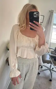 White Silk Top