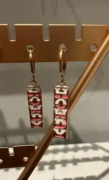 Pink (howdy) Cowgirl Dangle Earrings 