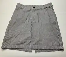 Brandy Melville One Size Navy White Striped Casual Mini Skirt With Pockets