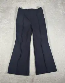 Spanx Pintuck Ponte Flare Pants Size XL Pet Navy Supersmooth PerfectFit Stretch