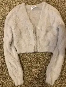 Lilac Fuzzy Cardigan 