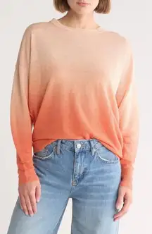 Madewell Women's S Morton Ombré Printed Pullover Sweater Printed Ombre Tanger‎