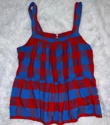 Loft Red & Blue Tank Top NWOT size Medium Dress / Fourth of July Patriotic Tank