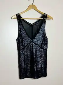 CLEARANCE! Navy Trouvé Sequin Front Tank Size S NWT