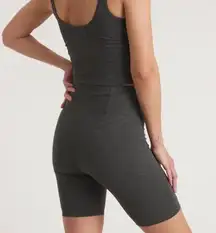 MARINE LAYER STUDIO BIKE SHORTS IN DARK GRAY SIZE S!