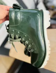 Circus by Sam Edelman Women's Kascade Rain Boot Hunter Green Shiny size 7