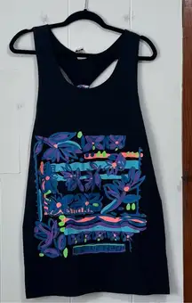 Vintage 90s Electric Beach By Jantzen Colorful Graphic Tank Top Size L