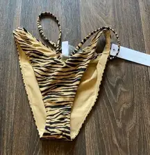 Zebra Camel Print Bikini Bottom