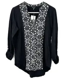 NWT Lucky‎ Brand small cotton batik print shirt