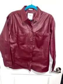 Abercrombie & Fitch faux leather Shacket