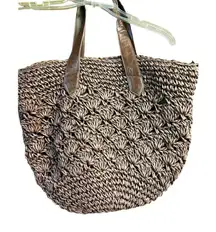 Croft & Barrow Straw* Tote Bag * Cocoa * NWOT