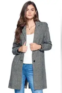 Ambiance Herringbone Dress Coat Small
