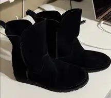 UGG Black Suede Ankle Boots Size 7