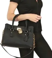 Michael Kors Hamilton Black Medium Handbag