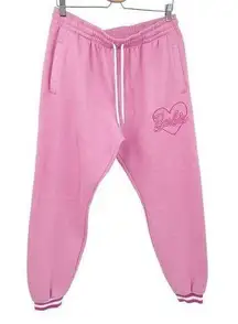 Barbie Womens Pull On Barbiecore Fleece Lounge Jogger Sweatpants Size XL Pink