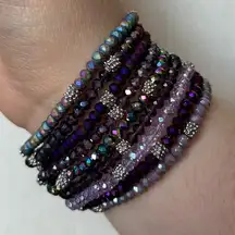 Nine piece sparkly bracelet set
