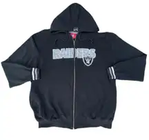 Las Vegas Raiders Football Black Hoodie Zip Up Sweater