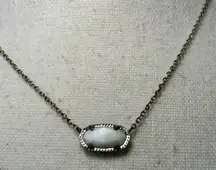 Kendra Scott Elisa Pendant Necklace Gold Tone‎ Cream Stone Fashion Jewelry