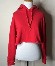 Reformation Red Miles Cropped Hoodie