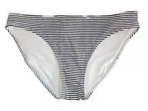 Aerie Black and White Stripe Bikini Bottoms NWT Size Medium Full Coverage Bottom