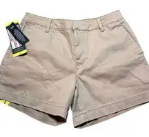 Banana Republic Women's Chino Shorts Size 6 Brown Khaki NWT Classic Summer Casua