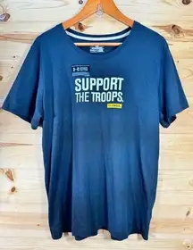 Under Armour Women's Size XL Black Graphic Print "Support The Troops" T-Shirt NE