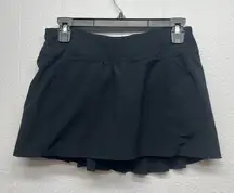 Fabletics Women's High Rise Pleated Black Mini Skorts Size Small