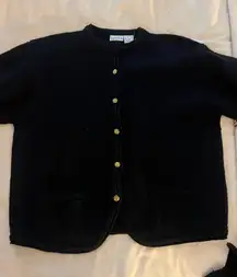 Black and gold button up sweater