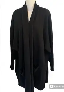 Athleta  Spirit Wool Cashmere Wrap Cardigan Ladies 3X Black