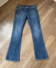 jeans distressed fading medium wash denim women’s size 10M