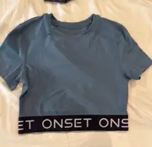 Onset blue crop top