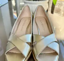 Jack Rodgers - gold wedges NWOT size 8‎
