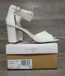 Jessica Simpson Women's Sherron Heeled Sandal Bright White Size 11