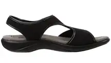 SAS harmony black heel strap sandal Velcro shoes