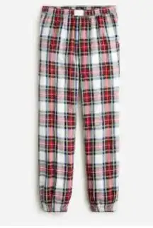 J. Crew Flannel Pajama Jogger Pant in Snowy Stewart Tartan small