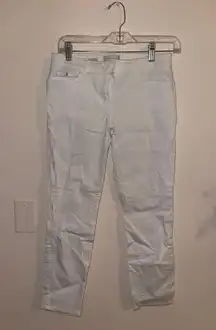 White Stretchy Jean Capris