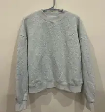 Parke Grey Embossed P Mock Neck Sweatshirt