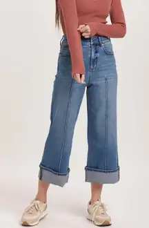 Dear John Audrey Wide Leg Cuffed Jeans Size 26