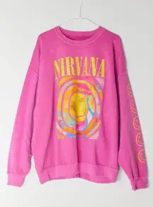 Urban Outfitters Nirvana Smile Overdyed Sweatshirt