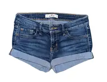 Hollister Low Rise Micro Mini Jean Shorts Womens 5 / 27 Dark Denim VTG Y2K 2000s